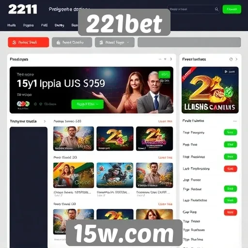 Navegação intuitiva no site 221bet
