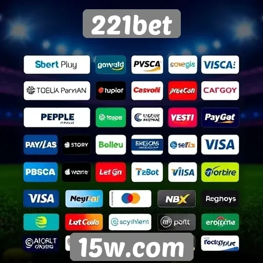 Opções de pagamento disponíveis na 221bet